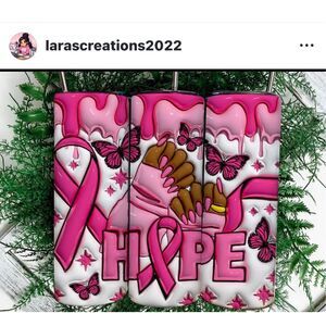 Breast cancer ribbon Custom tumbler